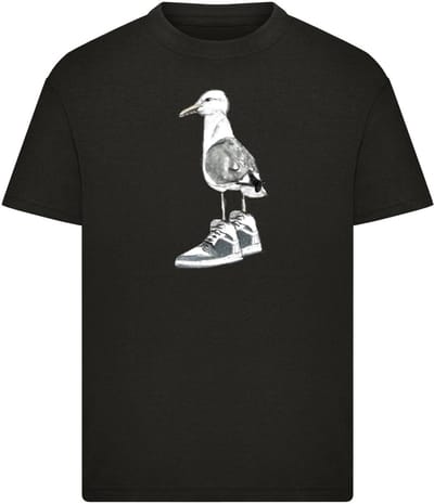 Mister Tee - The Seagull Sneakers Kinder Tshirt - Kids 110/116 - Zwart