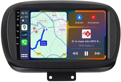 BG4U - Android Navigatie Radio geschikt voor Fiat 500X 2015-2020 met Apple Carplay en Android Auto