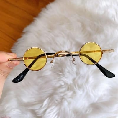 Candy Kleur Kleine Ronde Zonnebril UV400 Metalen Frame Hip Hop Shades voor Dames & Heren Mode Brillen
