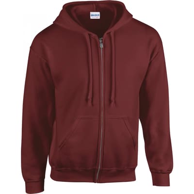Gildan Heavy Blend™ Adult Full Zip Hooded Sweatshirt GI18600 - Maroon - XXL