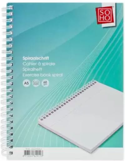 Schrijfblok A5 - Spiraal - Spiraalschrift - Lijntjes