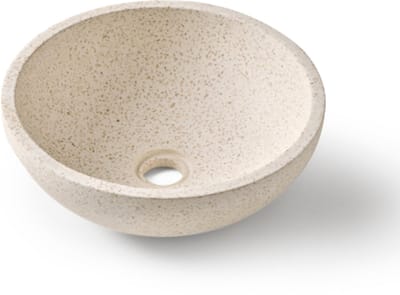 Terrazzo waskom rond wit 35x35x13 cm - Lirona