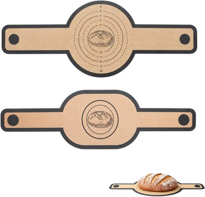 SnelShoppen - 2 Stuks Siliconen Bakmat, Herbruikbare Antiaanbak Bakmat Met Hittebestendige Handgrepen Voor Brood, Pizza, Gebak, Desembrood, Dutch Oven