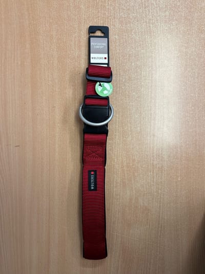 wolters pofessional comfort halsband maat m 60-70cm 45mm breed extra breed kleur rood zwart