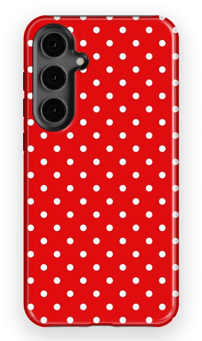 Polka Dots Hoesje Samsung Galaxy S24 Plus | Geschikt Voor Mag | Stippen Design Backcover Samsung Galaxy S24 Plus Classic Red