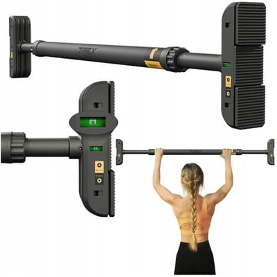 Trex Sport TX-020PB – Pull up Bar Deur – Optrekstang Deurpost – Veiligheidssysteem met Waterpas – Verstelbaar – Telescopisch & Stabiel – 72-110 cm – Max. 200 kg