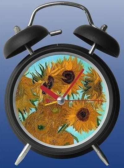 Wekker met print Zonnebloemen - Vincent van Gogh