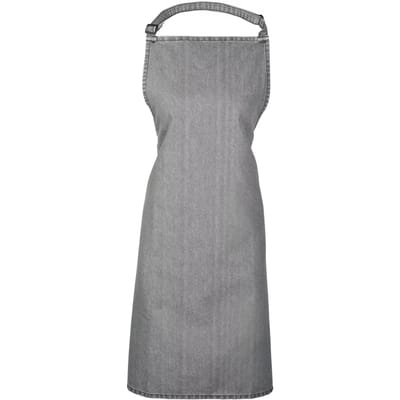 Schort/Tuniek/Werkblouse Unisex One Size Premier Grey Denim 65% Polyester, 35% Katoen