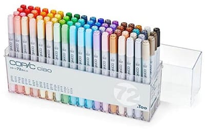 Startset voor illustratiemarkers - 72 kleuren