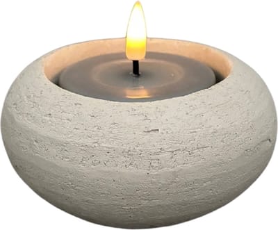 STILL - Waxinelichthouder - Maxi - Beige - Set van 2 stuks - 10 x 4 cm