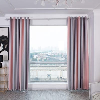 Gelaagde gordijnen met gestreepte gradient voor woonkamer, slaapkamer en hotel - Decoratieve raamdecoratie en scheidingsgordijn