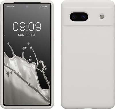 kwmobile telefoonhoesje geschikt voor Google Pixel 7a - Hoesje met siliconen coating - Smartphone case in mat wit