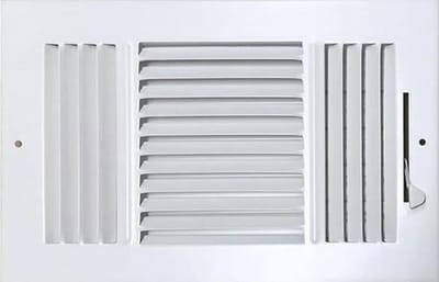 3-Weg Gestempeld Gezicht Stalen Plafond/zijwand Luchttoevoerregister 10"x6"