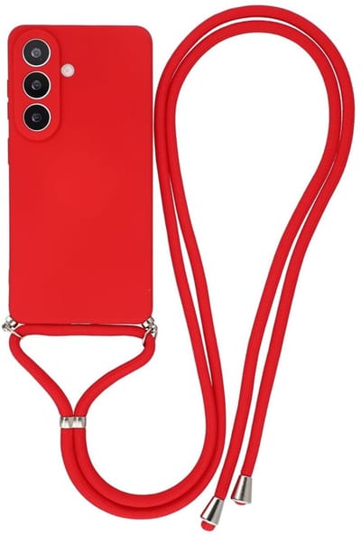 Coverup Hoesje - Geschikt voor Samsung Galaxy A57 Hoesje - Coverup Colour TPU Back Cover met Koord - Cadmium Red