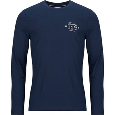 Tommy Hilfiger Script Stack Ls Regular Desert Sky Größe: M | Basic T-Shirts Outlet | Herren