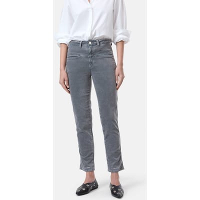 Closed Pedal Pusher Pants Rain Maat: W24L32 | Straight Broeken Outlet | Dames | Grijs