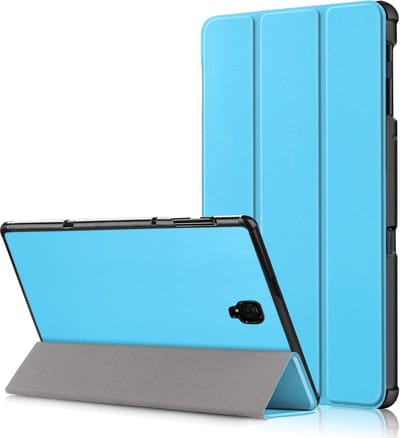 Hoesje - Geschikt voor Samsung Galaxy Tab A 10.5 (2018) - Dun & Stevig - Hardcover Book Case - Trifold Bookcase Hoes - Hard Cover - Tablethoes - Lichtblauw