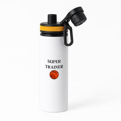 Hacebo® - Super trainer waterfles met draaidop oranje - Sport - coach - basketbal - Trainer - geschenk - verjaardag - love gift - water fles - 850ML