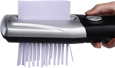 longziming -Handheld USB Papiervernietiger - Strip Cutting - Compact En Draagbaar Voor Kantoor En Thuis - 1 Stuk - Zwart