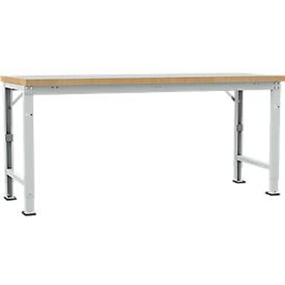 Manuflex werkbank Profi speciaal, tafelblad kunststof, 2000 x 700 mm, lichtgrijs