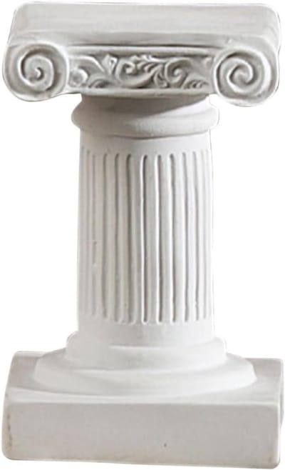 POPETPOP Witte Romeinse Pijlerstandbeelden Mini Hars Griekse Kolommen Klassieke Griekse Beelden Kantoor Desktop Pijlers Decoraties Bruiloft Tafelornament