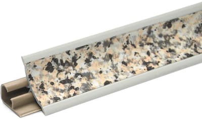 DQ-PP 1,5 m HOEKLIJST - Graniet - 23 x 23 mm - PVC - GRATIS schroeven - Keukenlijst Werkblad Afwerkingslijst Lijst Keuken Keukenafwerkingslijst Wandafwerkingslijst Tafelbladlijst