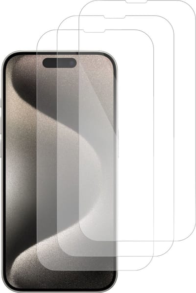 3x Screenprotector geschikt voor iPhone 15 – Gehard Glas - Proteqt+