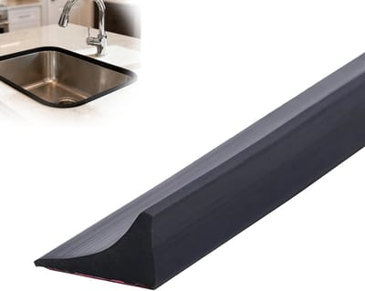 Waterdichte Douche Strip van 1 m - Universele Water Stopper voor Badkamer en Keuken, Effectieve Spatbescherming tegen Overstromingen (Zwart)