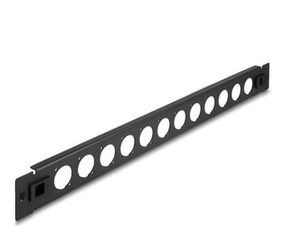 Delock 19 inch patch panel | voor 12 D-type modules | 1U | toolfree | zwart