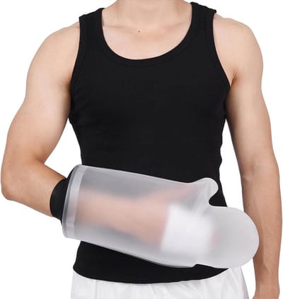 Mövibrace - Douchehoes Arm - Onder Elleboog - Waterdichte Beschermhoes - Voor Gips En Verband - Herbruikbaar