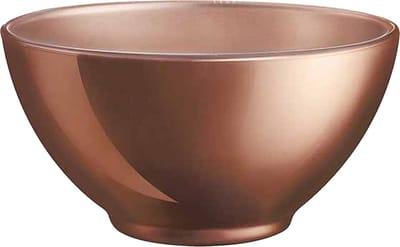 Luminarc Kommetjes/soepkommen/schaaltjes voor dessert/ontbijt - Glas - D13 x 6 cm - koper - Luxe metallic finish