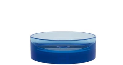 Vente-unique Ronde doorzichtige opbouwwastafel in hars - 40 cm - Blauw - SPAVO