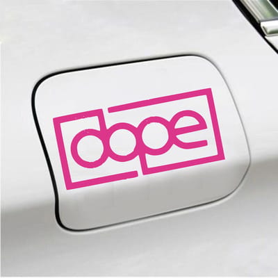 Bumpersticker - Dope - 6,8 X 14,8 - Roze