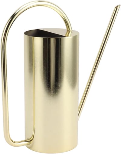 Elegante Gouden Gieter van Roestvrij Staal 1500 ml met Lange Tuit voor Binnen en Buiten Gebruik, Duurzaam en Stijlvol