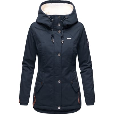 Marikoo dames winterjas met teddyfleece voering & capuchon