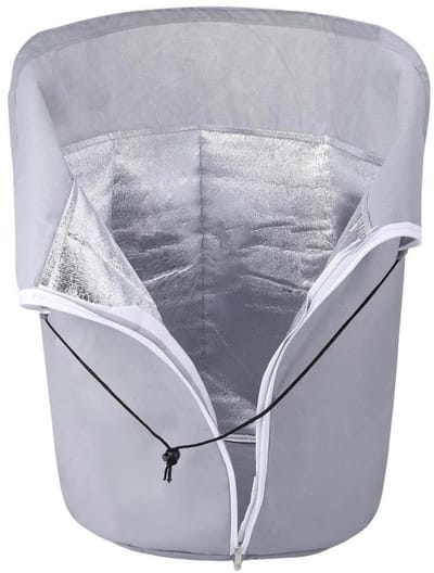 GELLDG Winterisolatiepot voor planten - Winterbescherming voor potplanten - Vorstbescherming voor planten - Winterbescherming voor potplanten - Plantenbeschermhoes - Geschikt voor winterbescherming - Grijs