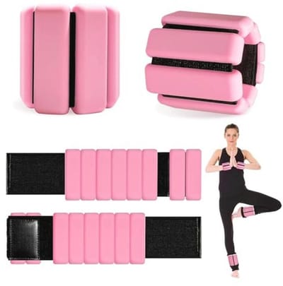 Verstelbare Pols- en Enkelgewichten voor Training - 2 Pond - Silicone Armbanden voor Yoga, Fitness en Krachttraining