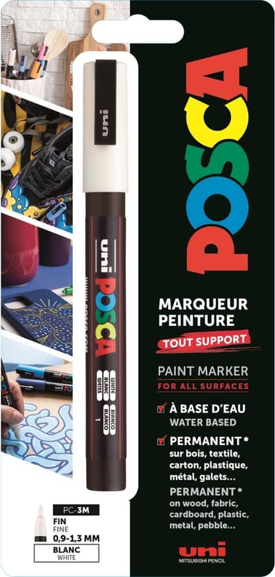 Uni Posca Uni Posca Verfmarker 3M Wit Blister