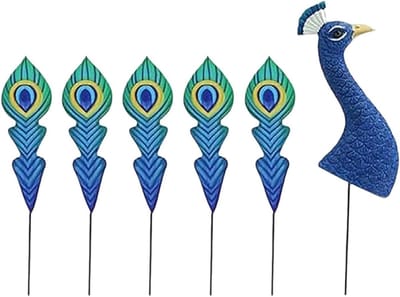 Decoratieve Tuinstaken - Blauwe Vogel - Tuin Decoratie - UV-bestendig - 9 x 105 x 9 cm - Blauw