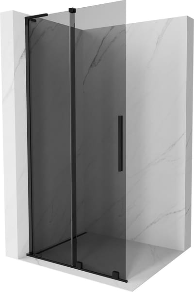 Mexen Velar L schuifbare douchewand Walk-in 90 x 200 , grafiet 8 mm, zwart - 871-090-003-43-70
