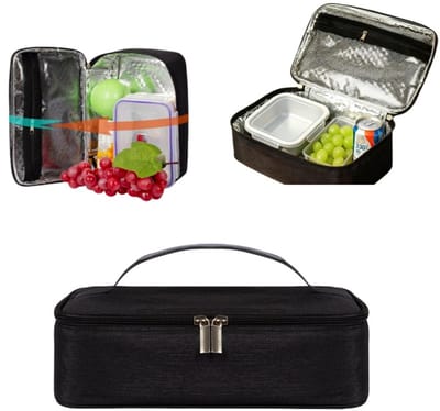 Unisex kleine koeltas — Koelbox voor etenswaren — Thermische voedseltas — Ruime lunchtas — Houdt warm en koud — Opvouwbare minikoeler — Compact en draagbaar — Ideaal voor kantoor, picknicks en meer — 25 x 16 x 8 cm