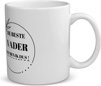 Akyol - de beste vader dat ben ik dus koffiemok - theemok - Vader - papa - vader cadeautjes - vaderdag - verjaardag - geschenk - kado - 350 ML inhoud
