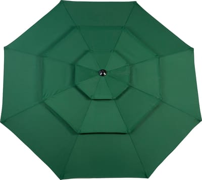 STILVORA Parasol Dubbelzijdig – 14,8 Ft – Staal – Donkergroen – Kantelbaar Met Slinger – Windbestendig Met Ventilatie