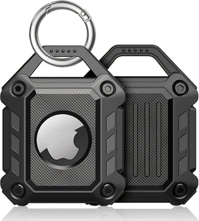 Cabantis Airtag-sleutelhanger - Airtag houder - Airtag hoesje - Geschikt voor Apple AirTag - Zwart