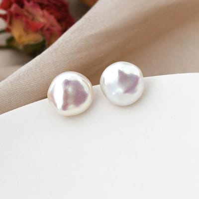 Ashiqi Natuurlijke Zoetwater Parel 925 Sterling Zilver Koreaanse Oorbellen Mode Sieraden Cadeaus Voor Vrouwen wit