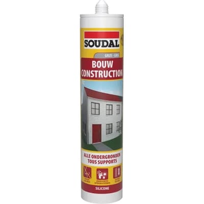 Soudal Neutrale Bouwsilicone Grijs 290ml