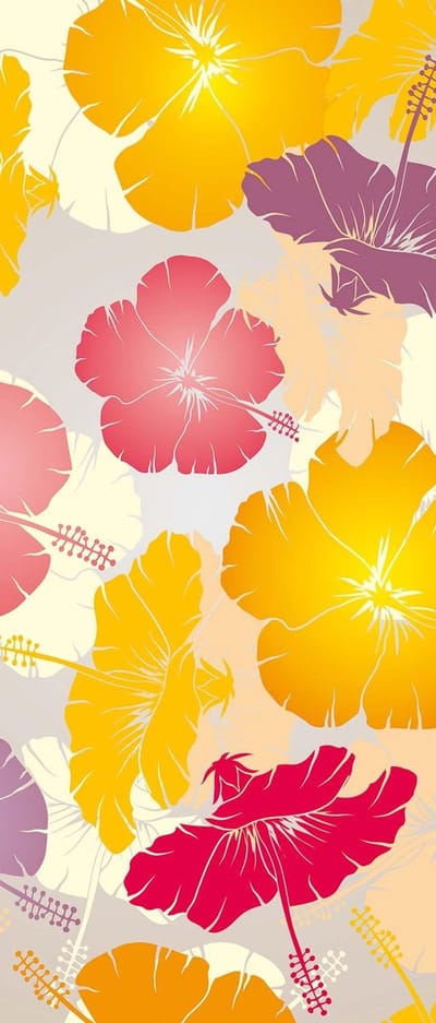 Fotobehang Flowers Abstract | DEUR - 211cm x 90cm | 130g/m2 Vlies