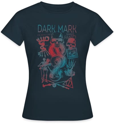 Harry Potter Duistere Teken & Gruzielement Ontwerp T-Shirt Dames
