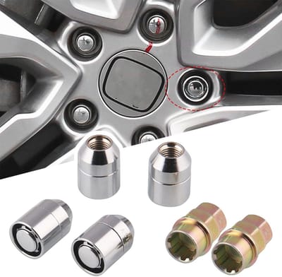 Set van 4 universele wielmoeren M12 x 1,5 met anti-diefstal functie