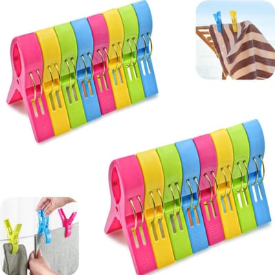 16 stuks klemmen - handdoekklem - dekbedklem - sokkenklem - winddicht - antislip - huisaccessoires - geschikt voor handdoeken, sokken, kleding (meerkleurig, 11*2cm)